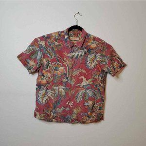 Tommy Bahama Mens Hawaiian Shirt Multicolor Short
